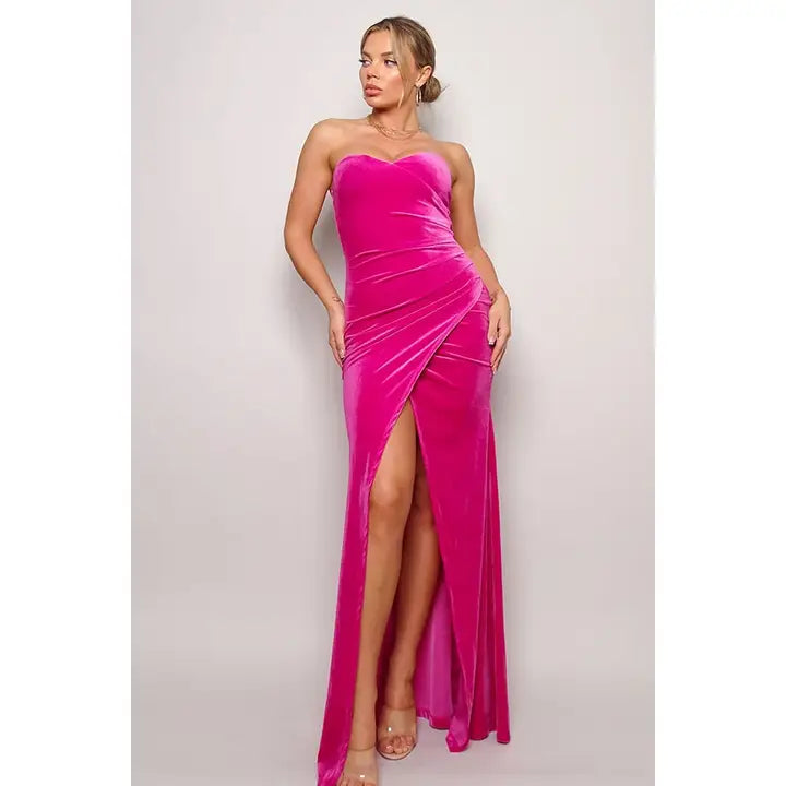 Sweetheart Maxi Velvet Dress