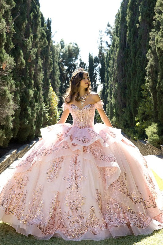 Long Train Embroidered Quince Dress