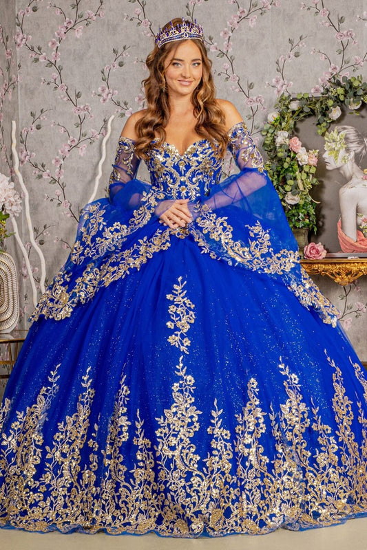 Long Sleeve Quince Ball Gown