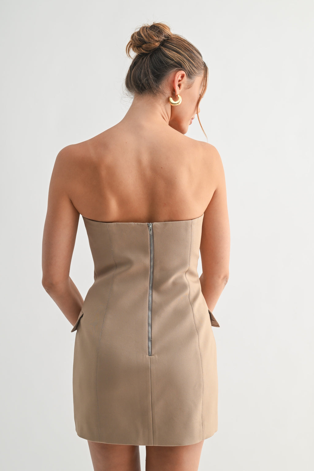 Panel Strapless Dress