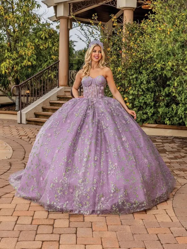 Full Tulle Skirt Quinceanera Dress