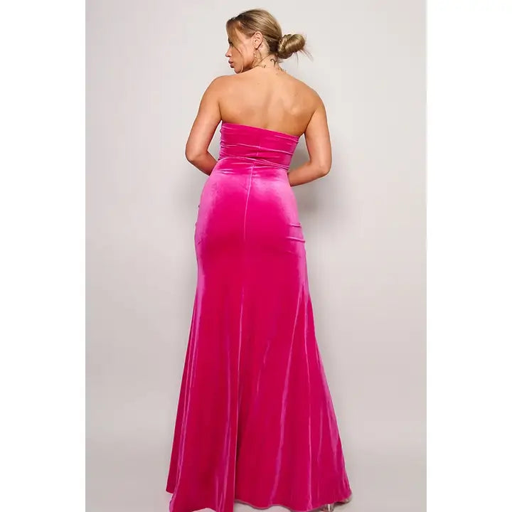 Sweetheart Maxi Velvet Dress
