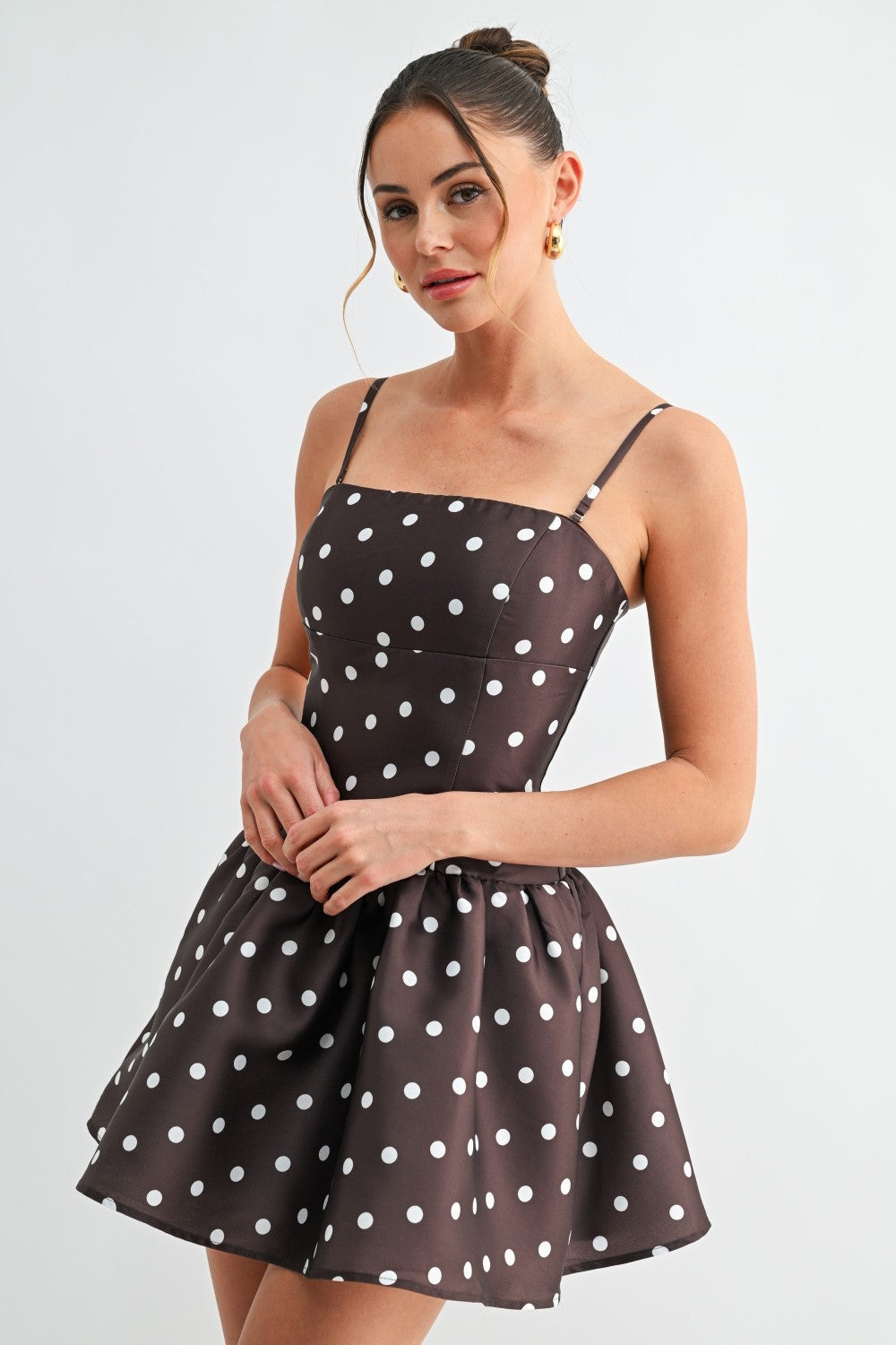 Polka Convertible Mini Dress
