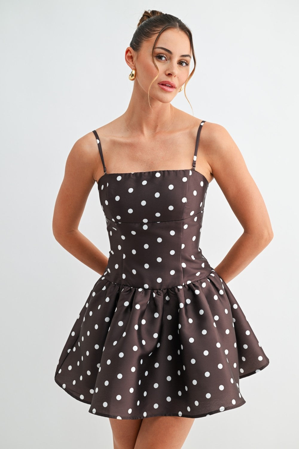 Polka Convertible Mini Dress