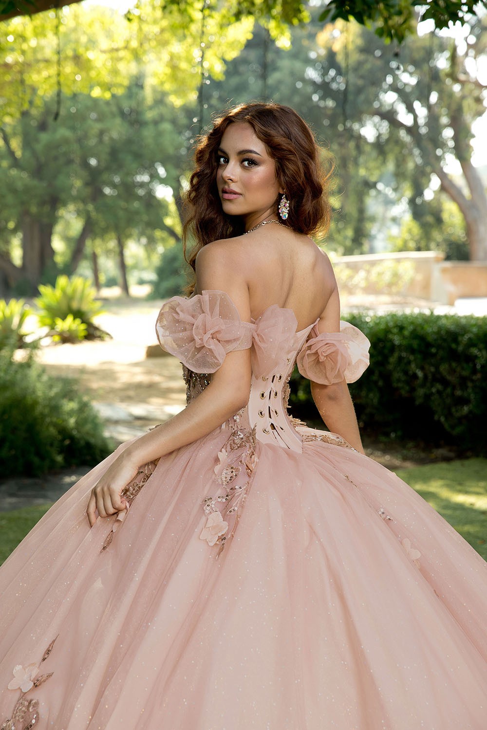 Pleated Cup, 3d Flowers Quince Dress
