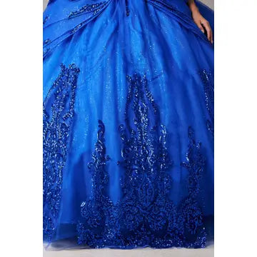 Off Shoulder Sweetheart Embellished Quinceanera Ball Gown