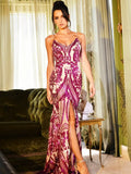 Sequins Pattern Maxi Dress