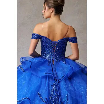 Off Shoulder Sweetheart Embellished Quinceanera Ball Gown