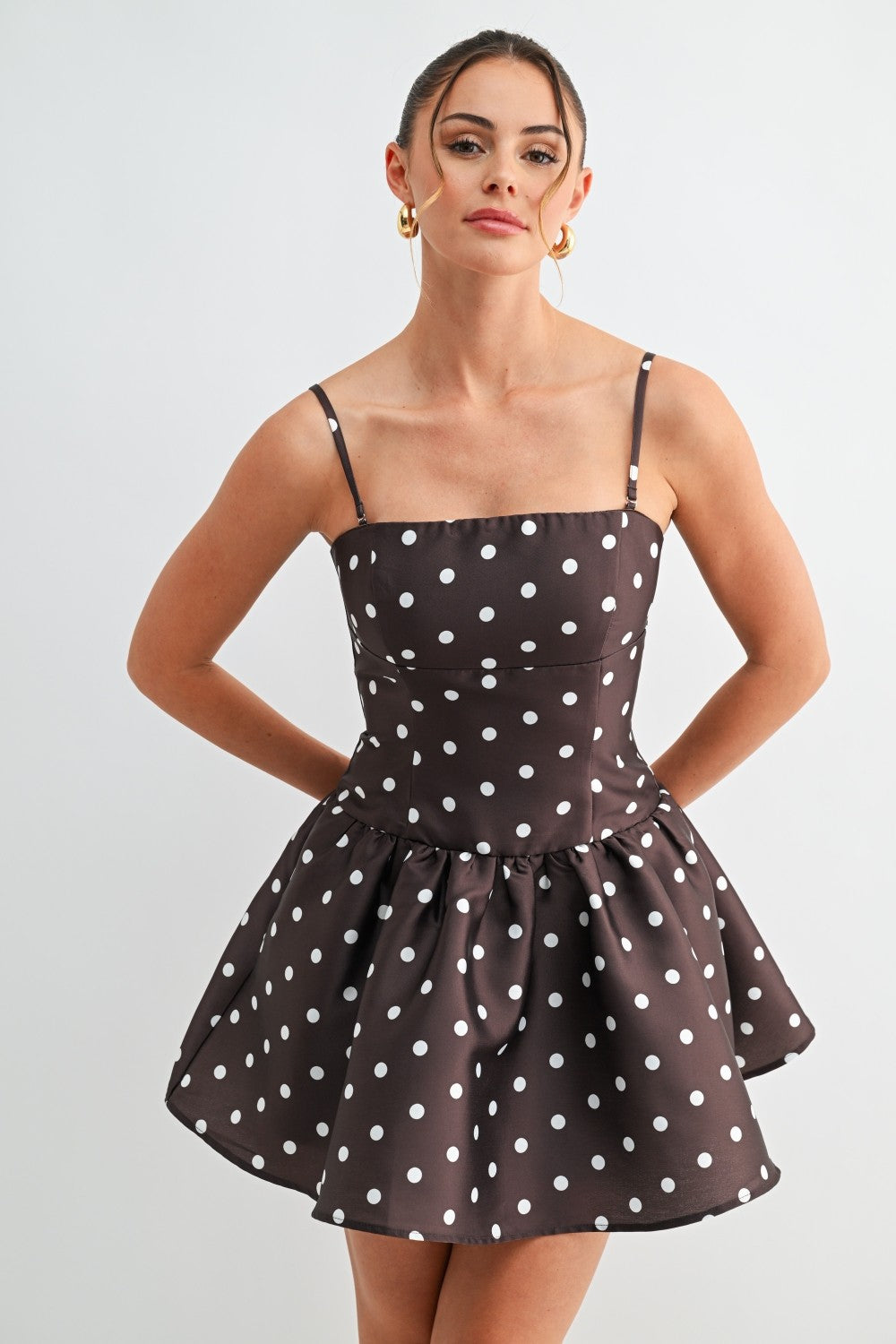 Polka Convertible Mini Dress