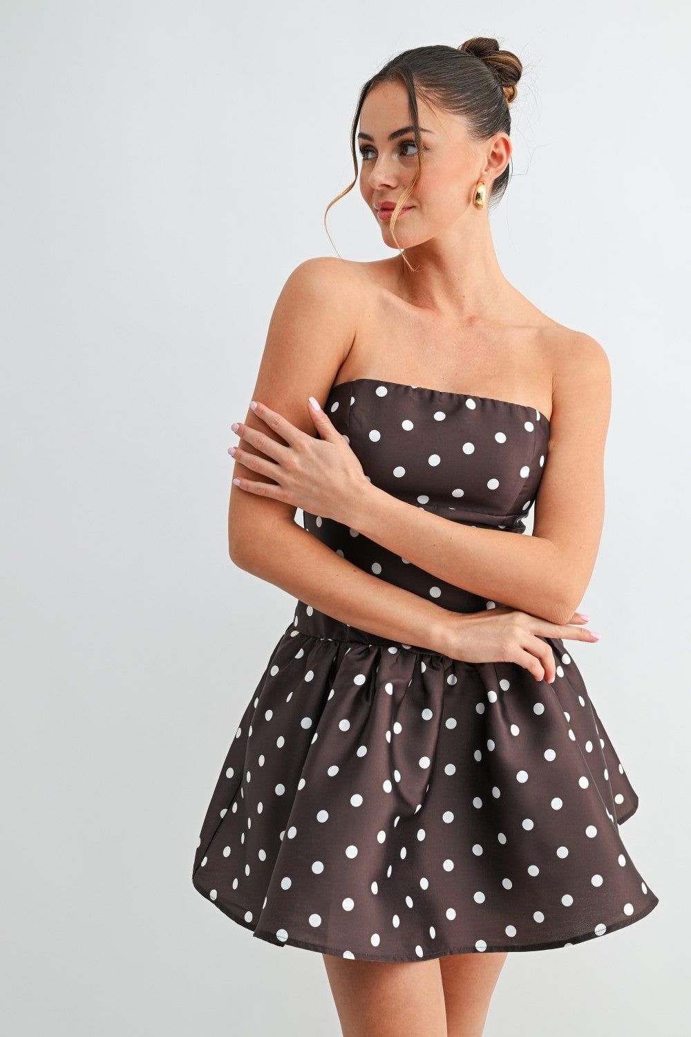 Polka Convertible Mini Dress