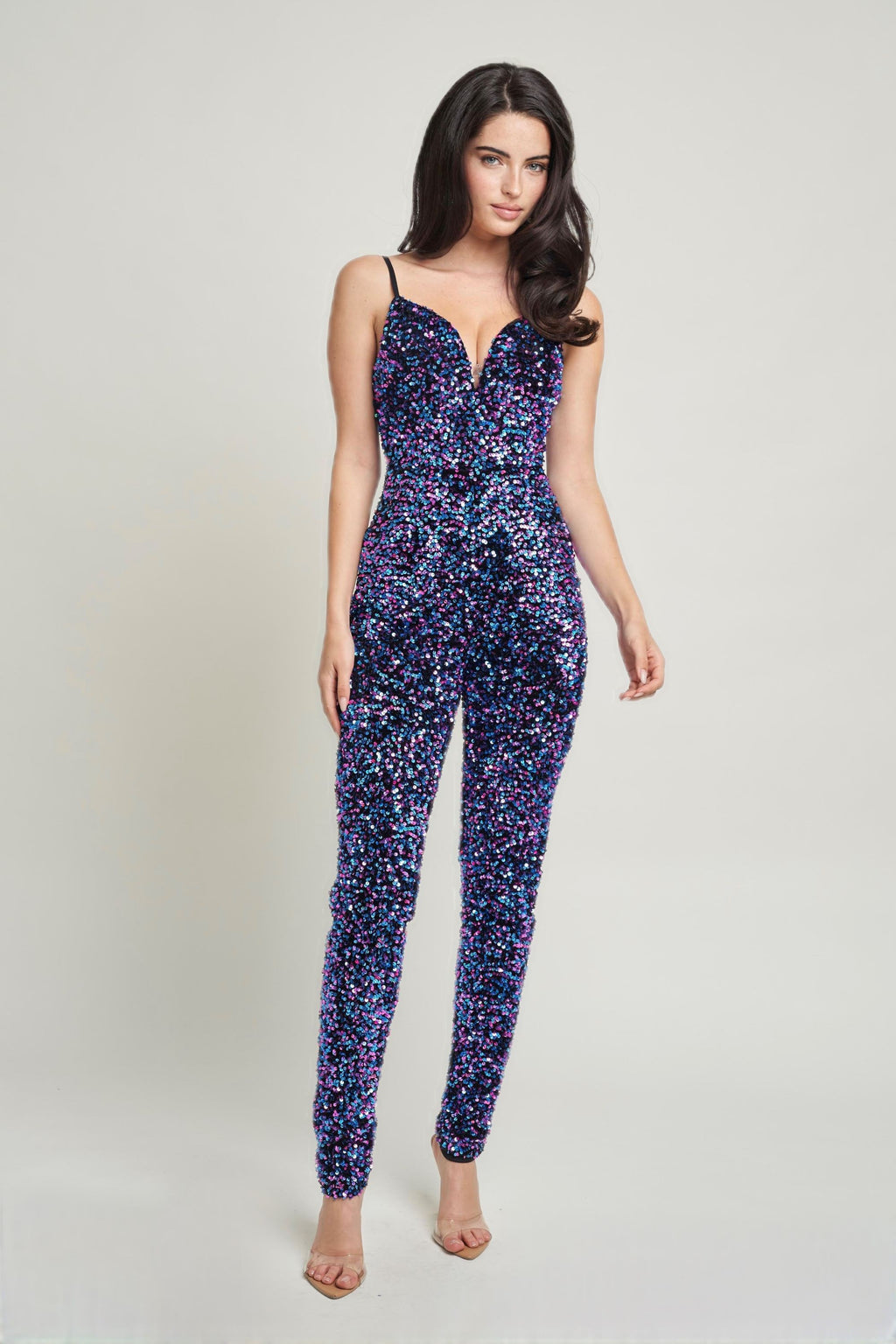 Sexy Velvet Sequins Jumpsuit
