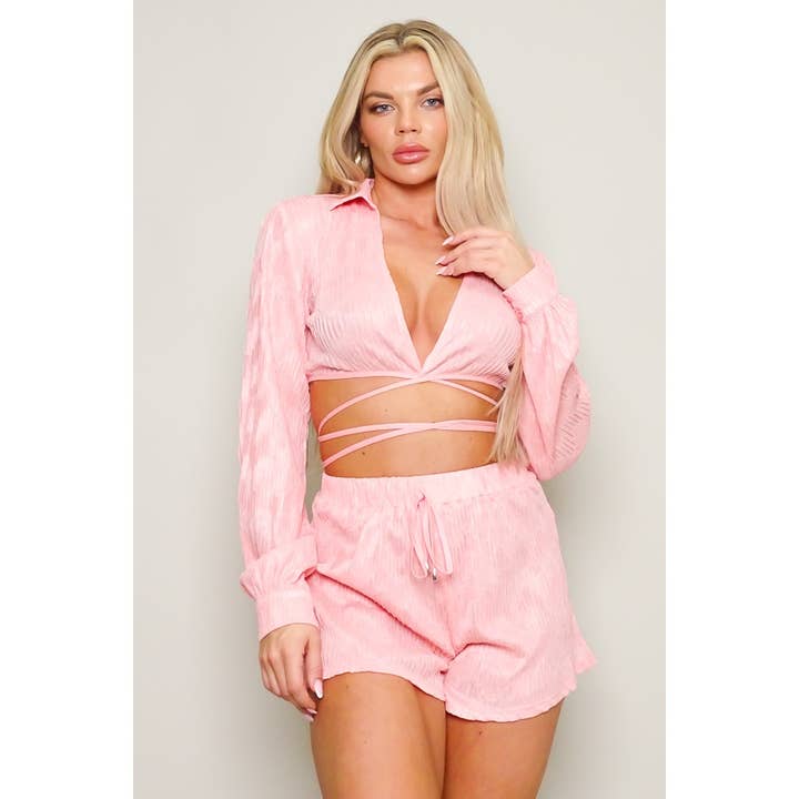COOL CHIC 2PC SHORTS SET