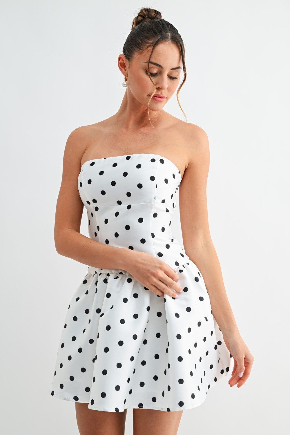 Polka Convertible Mini Dress