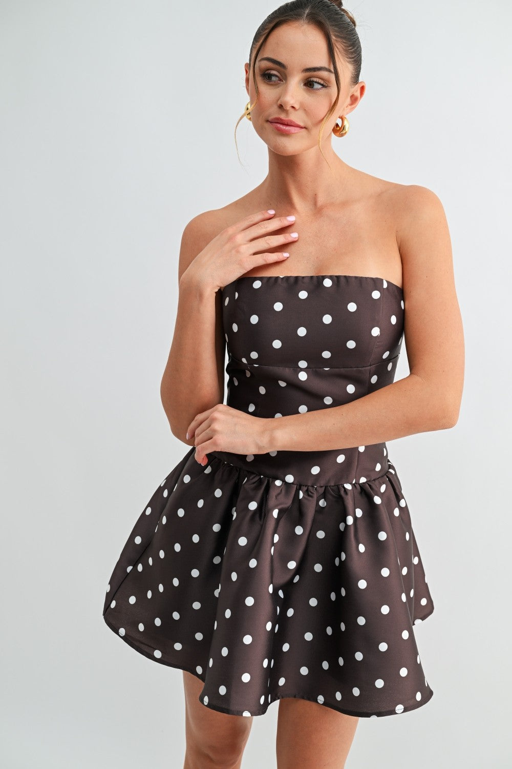 Polka Convertible Mini Dress