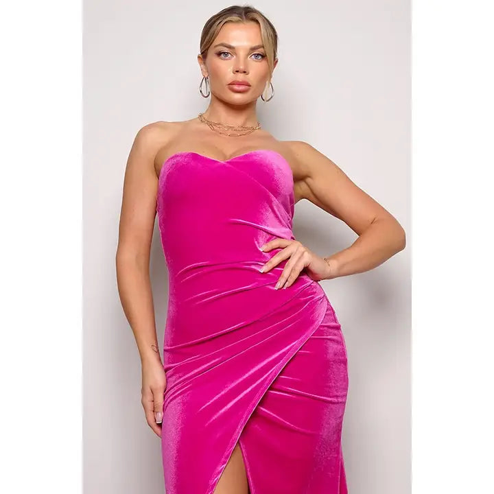 Sweetheart Maxi Velvet Dress