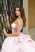 Beautiful Flower Adorn Dress With Ruffle