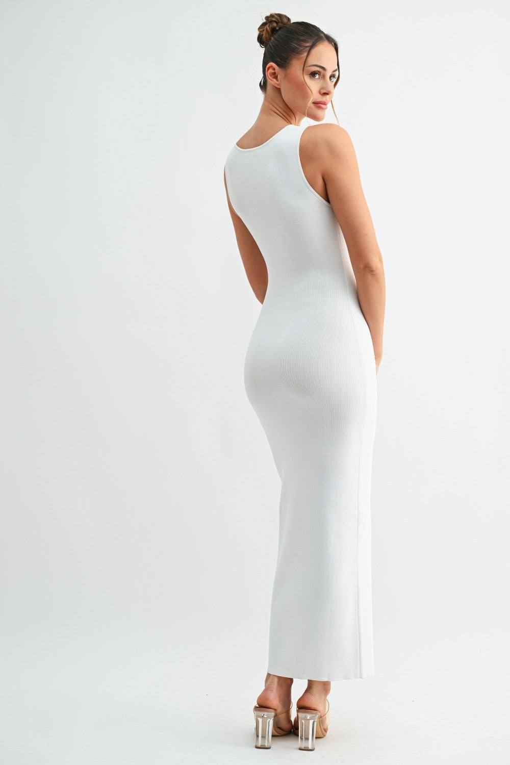 Sculpted Link Cutout Midi Dress