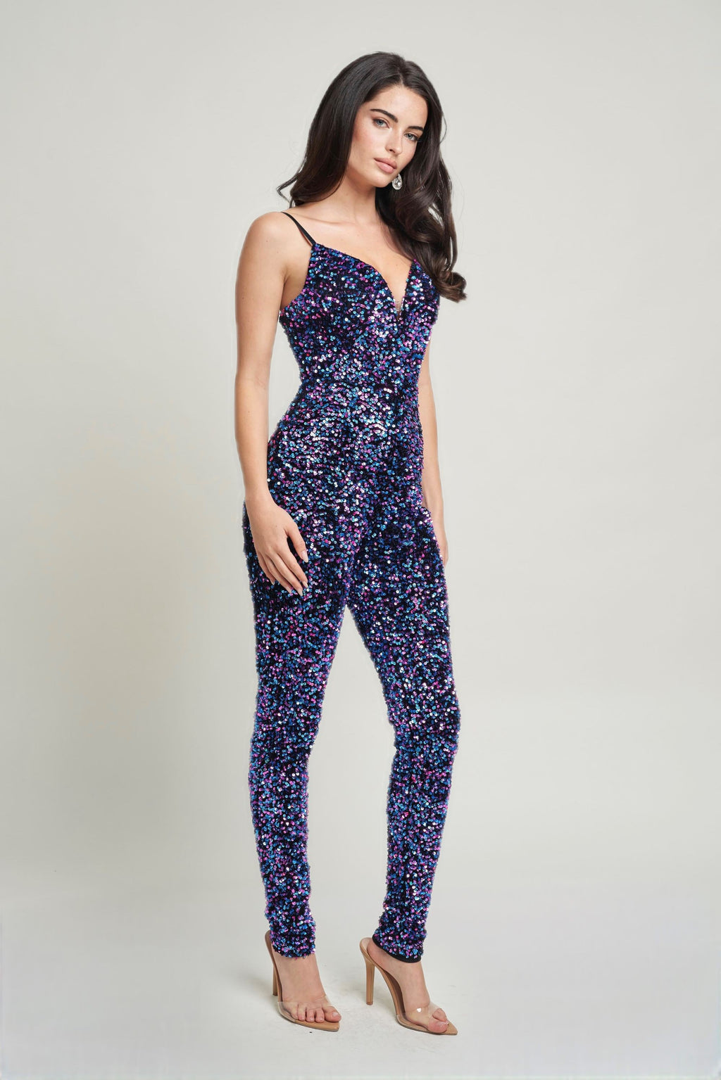 Sexy Velvet Sequins Jumpsuit