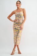 Garden Glow Sequin Midi Dress