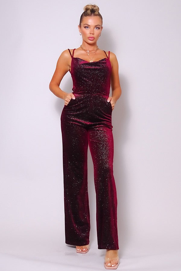 Sparkle Velvet Jumpsuit